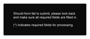 required fields